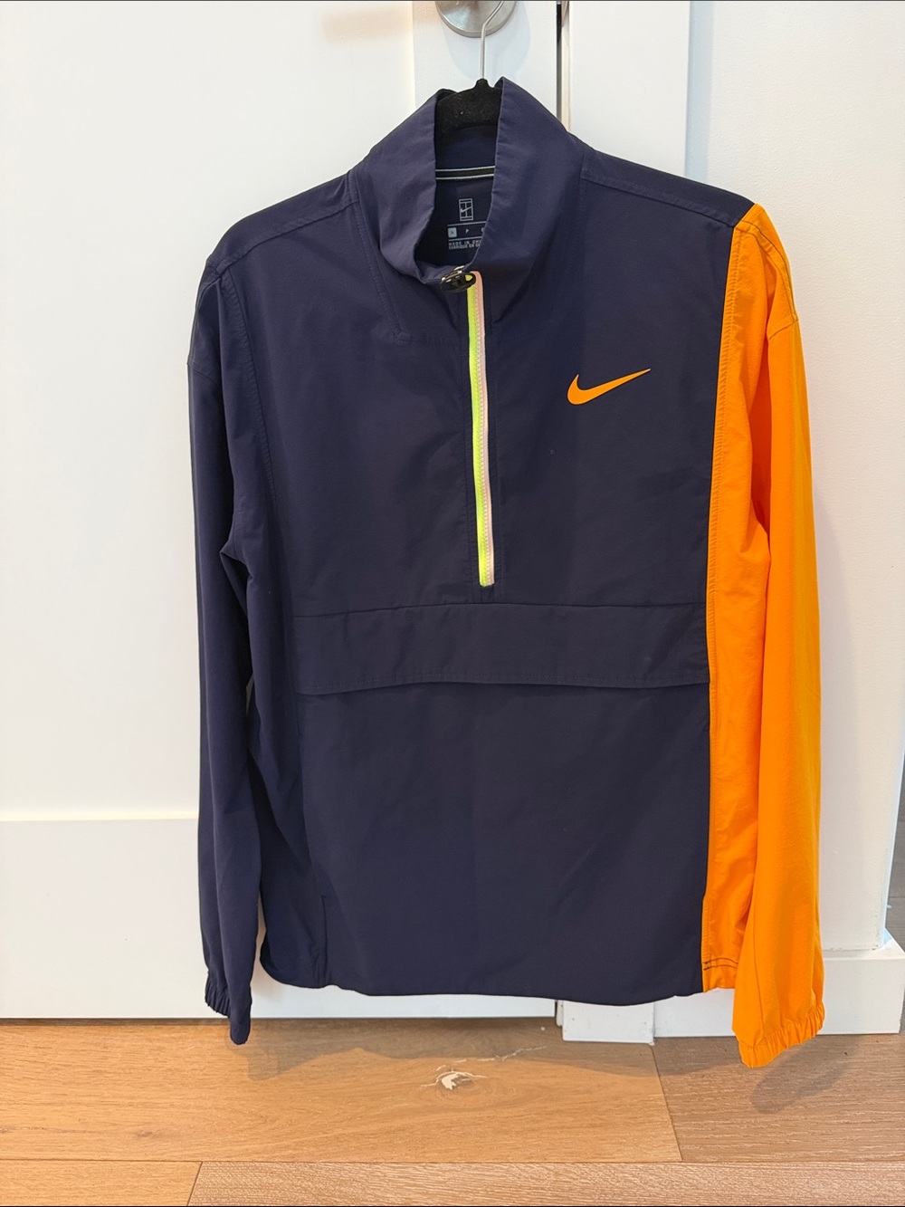 Nike Navy Pullover with Bright Orange Sleeve
